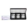 Image 1 : 2020 China 10 Yuan Silver Panda (3) Coin Set PCGS MS70 Shanghai Mint w/COA