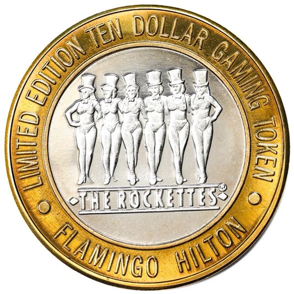 .999 Silver Flamingo Hilton Las Vegas, Nevada $10 Casino Limited Edition Gaming Token