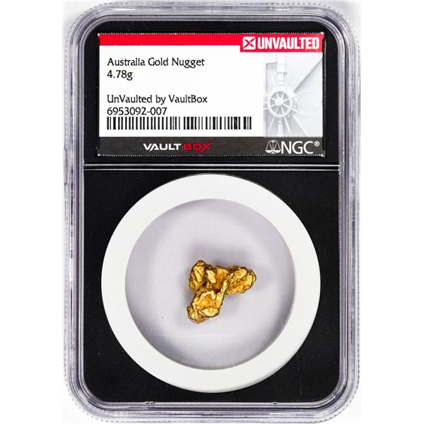 4.78 Gram Australia Gold Nugget NGC Vaultbox Unvaulted