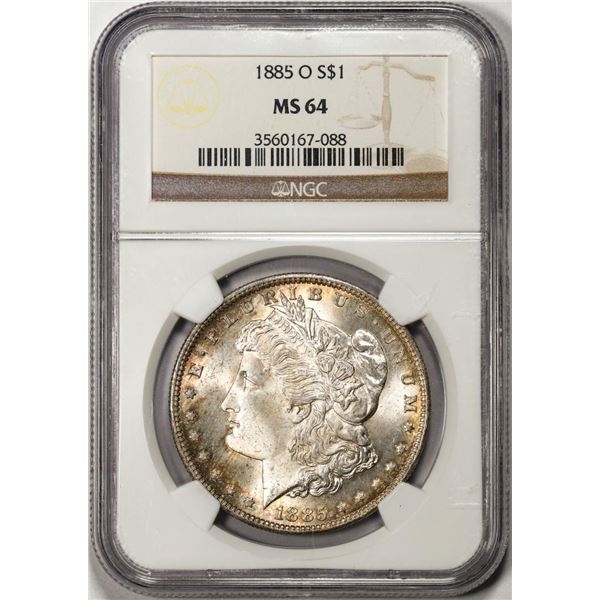 1885-O $1 Morgan Silver Dollar Coin NGC MS64
