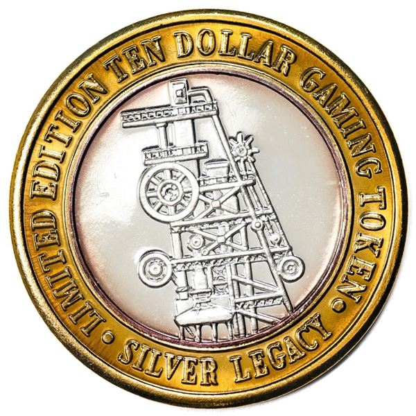 .999 Fine Silver Silver Legacy Reno, Nevada $10 Limited Edition Gaming Token