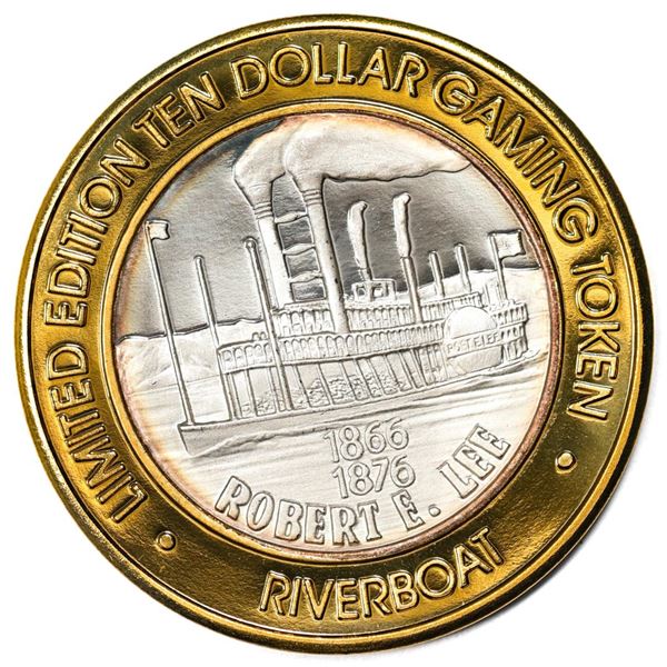 .999 Silver Riverboat Reno, Nevada $10 Casino Limited Edition Gaming Token