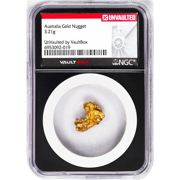 3.21 Gram Australia Gold Nugget NGC Vaultbox Unvaulted