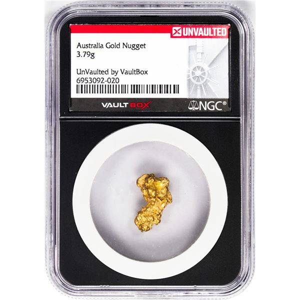 3.79 Gram Australia Gold Nugget NGC Vaultbox Unvaulted