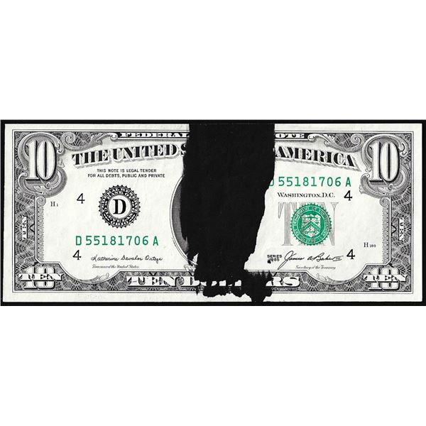 1985 $10 Federal Reserve Note Cleveland Ink Smear Error