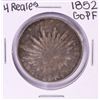 Image 1 : 1852 GoPF Mexico 4 Reales Silver Coin