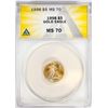 Image 1 : 1998 $5 American Gold Eagle Coin ANACS MS70