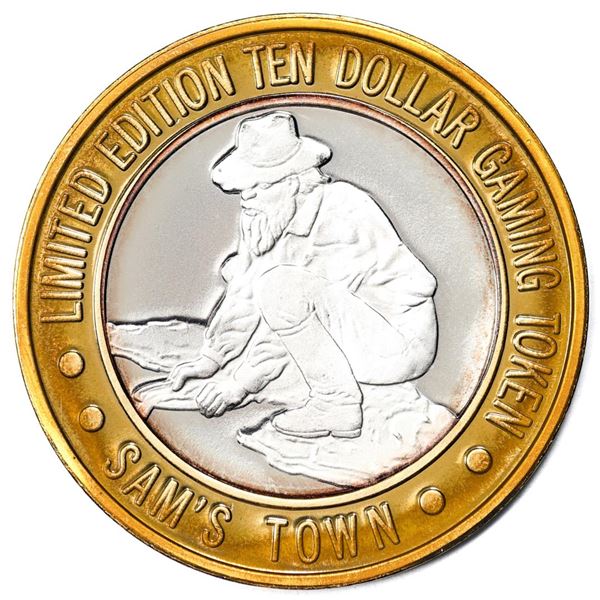 .999 Silver Sam Boyd's Sam's Town Las Vegas $10 Casino Gaming Token Limited Edition