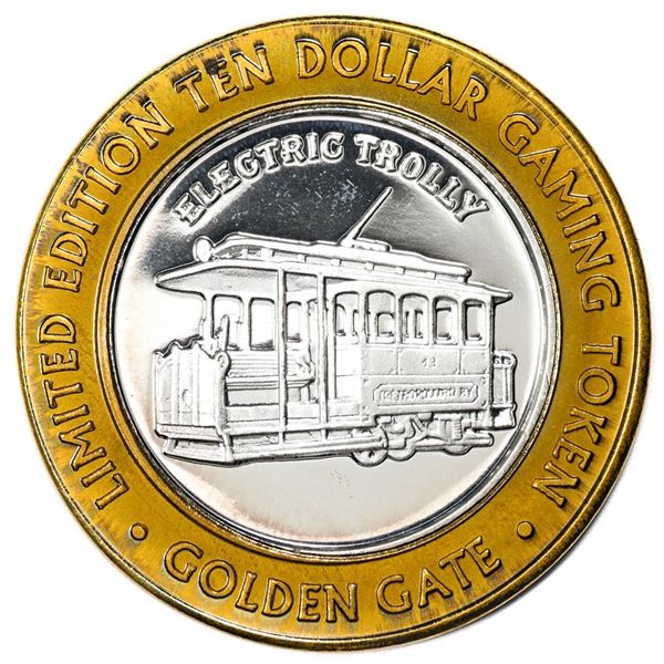 .999 Silver Golden Gate Las Vegas, NV $10 Casino Limited Edition Gaming Token