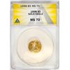 Image 1 : 1998 $5 American Gold Eagle Coin ANACS MS70