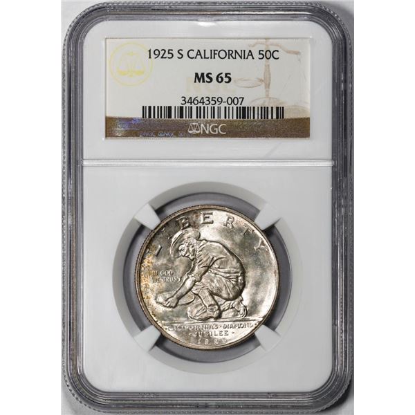 1925-S California Commemorative Half Dollar Coin NGC MS65