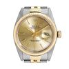 Image 2 : Rolex Mens Two Tone Champagne Index Datejust Wristwatch With Rolex Box