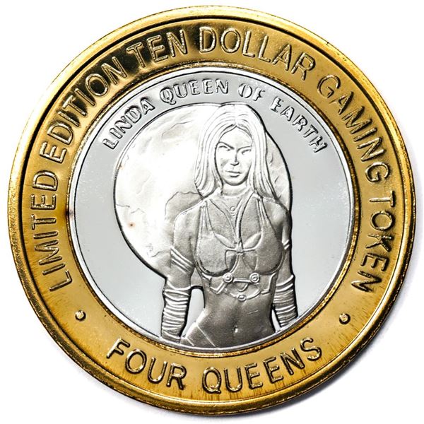 .999 Fine Silver Four Queens Casino Las Vegas $10 Limited Edition Gaming Token