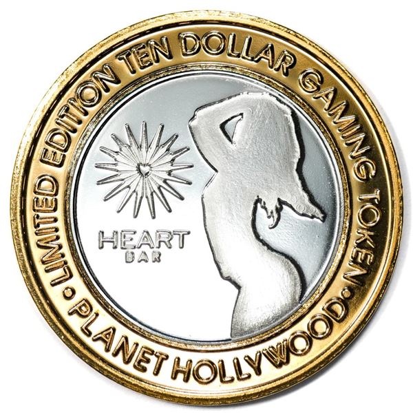 .999 Silver Planet Hollywood Casino Las Vegas $10 Limited Edition Casino Gaming Token