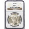 Image 1 : 1922 $1 Peace Silver Dollar Coin NGC MS63