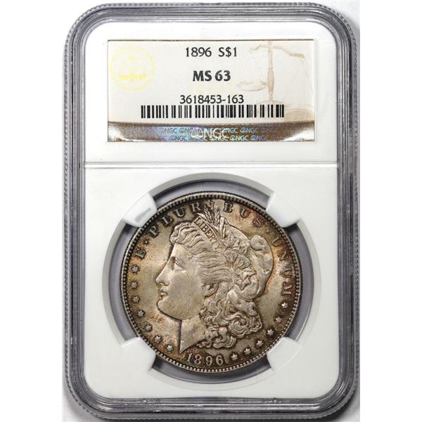 1896 $1 Morgan Silver Dollar Coin NGC MS63