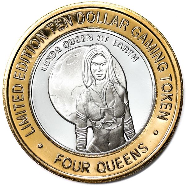 .999 Silver Four Queens Casino Hotel Las Vegas $10 Limited Edition Gaming Token