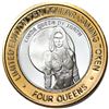 Image 1 : .999 Silver Four Queens Casino Hotel Las Vegas $10 Limited Edition Gaming Token