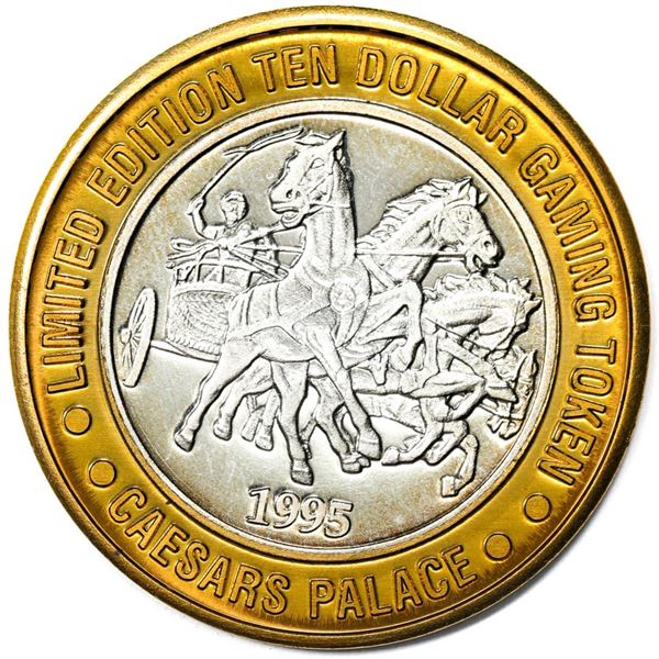 .999 Fine Silver Caesars Palace Las Vegas $10 Limited Edition Gaming Token