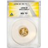 Image 1 : 1998 $5 American Gold Eagle Coin ANACS MS70