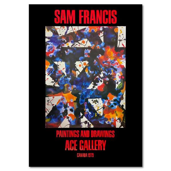 Sam Francis (1923-1994) "Paintings and Drawings" Poster on Paper