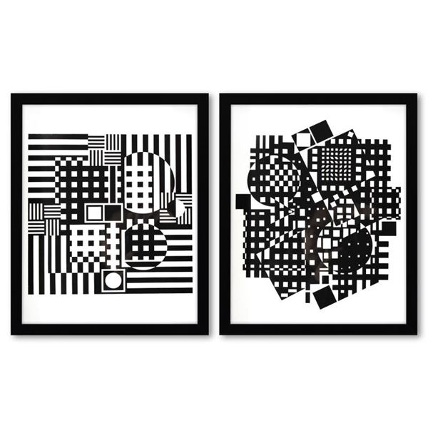 Victor Vasarely (1908-1997) Print Mixed Media On Paper