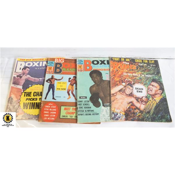 SET OF FOUR VINTAGE BOXING MAGAZINES
