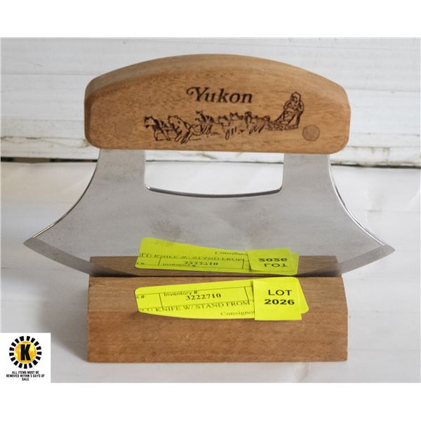 ULU KNIFE W/ STAND FROM YUKON