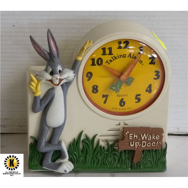 1974 BUGS BUNNYN ALARM CLOCK AUTOMATIC