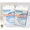 Image 1 : 2 BOUNCE FREE & GENTLE DRYER SHEETS, UNSCENTED