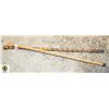 Image 1 : 2 WOODEN WALKING STICKS CARVED