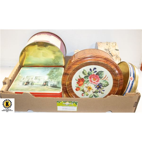 BUNLDE OF VINTAGE EMPTY TINS & CONTAINERS