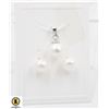 #40-AKOYA PEARL EARRING & SHELL PEARL PENDANT