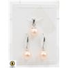 Image 1 : #34-SEA SHELL PEARL EARRING AND PENDANT