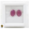 Image 1 : #176-HEATED RUBY GEMSTONE ONE PAIR  4.00CT