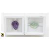 Image 1 : #226-AMETHYST 4.30 CT & PRENITE 4.85 CT  GEMSTONE