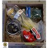 Image 1 : BOX OF CABLE STRAPS, ELASTIC BANDS, METAL CLAMPS,