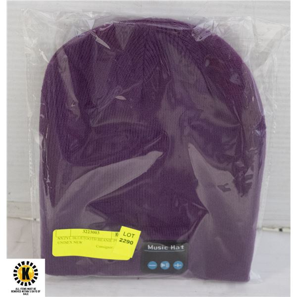 NYZYL BLUETOOTH BEANIE PURPLE UNISEX NEW