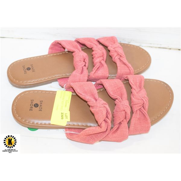 SHADE SHORE SIZE 10 FLAT SLIP ON SHOES PINK