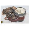 Image 1 : VINTAGE CERAMIC PUPPY PLANTER