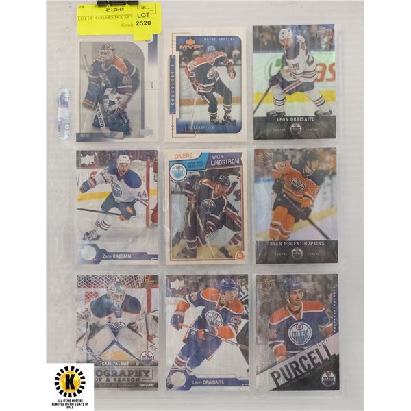 LOT OF 9 OILERS HOCKEY CARDS