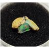 Image 1 : 9)  NATURAL GREEN FIRE ROUGH OPAL, 2 CT.