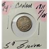 Image 1 : 3)  CANADIAN 1911 5 CENT COIN, 92.5 PURE SILVER.