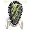 Image 1 : 14)  NATURAL  GREEN SWISS OPAL SIZE 7.5 RING WITH