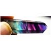 Image 1 : 8)  MULTI COLORED FLOURITE WAND, 22.0 GRAMS, 2" X