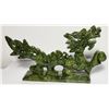 Image 1 : 18) NATURAL GREEN JADE DRAGON STATUE, 7.5" X 5"