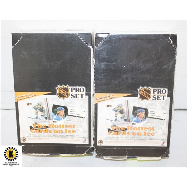 2 BOXES OF OPENED HOCKEY CARDS MOSTLY PROSET