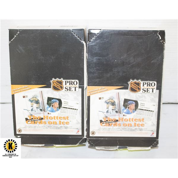 2 BOXES OF OPENED HOCKEY CARDS MOSTLY PROSET