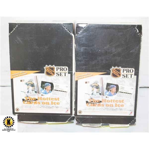 2 BOXES OF OPENED HOCKEY CARDS MOSTLY PROSET