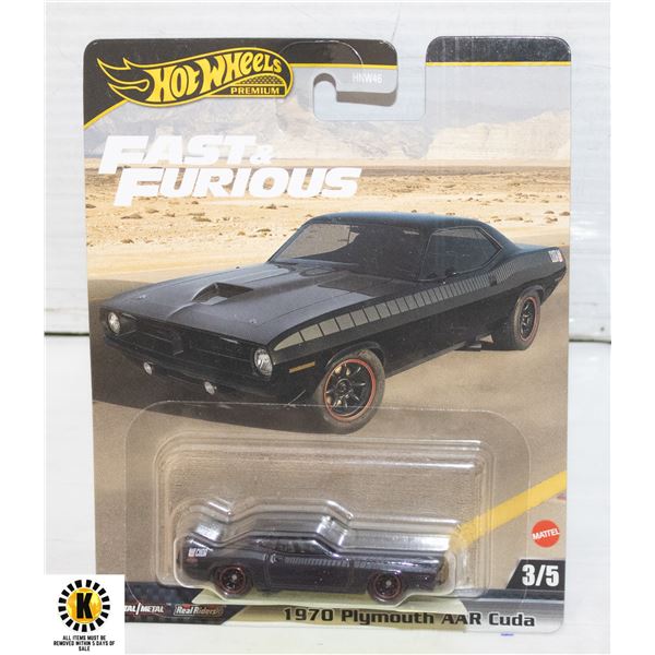 SELAED HOTWHEELS FAST & THE FURIOUS 1970 PLYMOUTH